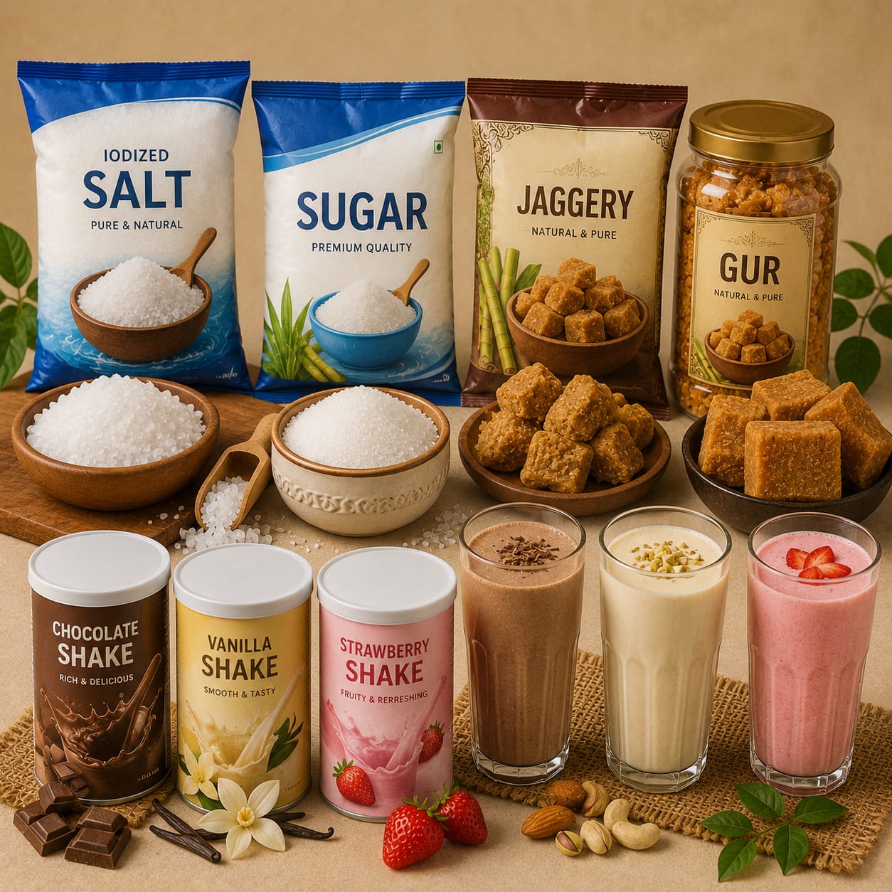 Salt & Sugar(Gur)